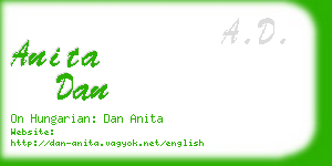 anita dan business card